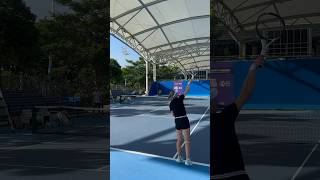 Lyuda Samsonova Slice warm up serve in #wtaelitetrophy #lyudasamsonova #samsonova #tennis #wta