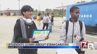 Wake County students learning about STEM careers