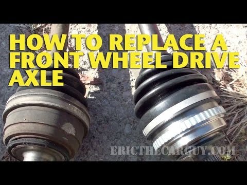 How do you change a front axle?