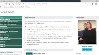 Short Assignment: Using the Library Research Guides