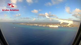 4K KLM Airbus 330 landing in Aruba - Timelapse