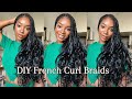 DIY FRENCH CURL BRAIDS + HOW TO KNOT ENDS | Ayya Luxury Braiding Hair | Chavi Allie