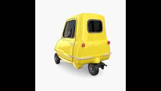 Peel P50 Yellow with chassis 3D Model