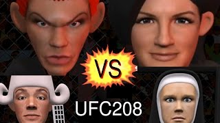 MMA Comedy Animations : UFC208 - Gina Carano "TEAM" saves UFC 208 from Cris Cyborg wants her Belt !!