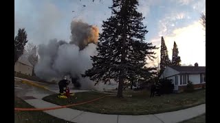 Illinois garbage truck explosion: New video shows blast that injured two officers and a firefighter