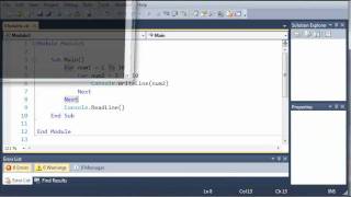 Visual Basic Tutorial - 34 - Nested Loops