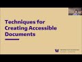Accessible Documents Part 1