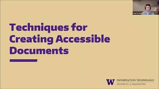 Accessible Documents Part 1