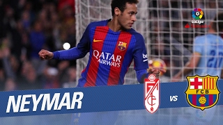 El gol de Neymar en el Granada CF vs FC Barcelona, desde detrás de portería