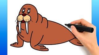 How To Draw A Walrus (Easy Drawing Tutorial)