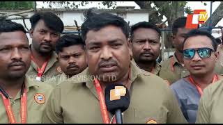 Driver Mahasangh stages protest over several demands in Nuapada