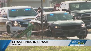 Union Co. chase ends in stolen SUV crashing into power pole