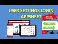 USERSETINGGS APPSHEET AKSES LOGIN - ADA JALAN