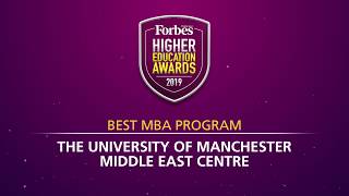 Best MBA Program award from Forbes Middle East Higher Education Awards 2019