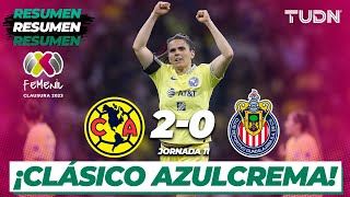 Resumen y goles | América 2-0 Chivas | CL2023 Liga Mx Femenil - J11 | TUDN