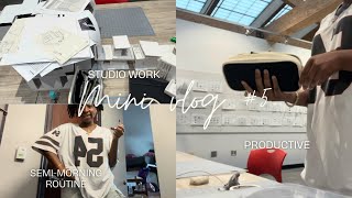 MINI VLOG #5 | A mini day in the life of An INTERIOR ARCHITECTURE student 🏛️🖤👷🏾‍♀️