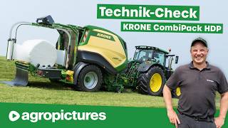 Rundballenpresse extrem: Krone CombiPack HDP | Die neue Press Wickel Kombination im Technik Check