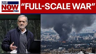 Iran at "full-scale war" with US and allies, Iran's president declares