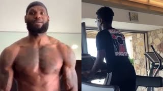 LeBron James Working Out With His Family