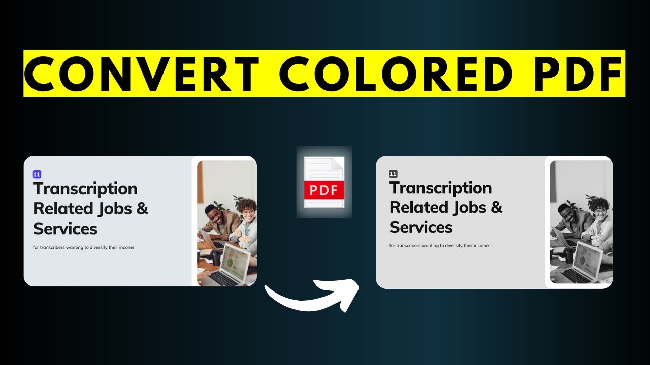 How To Convert A Colored PDF To Grayscale Or Black And White Using ...