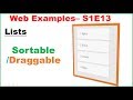 Web Development S1E13 : Lists - Sortable/Draggable