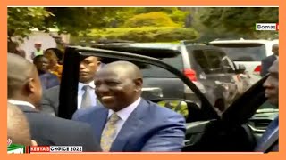 William Ruto arrives at the Bomas of Kenya ahead of announcement of presidential results