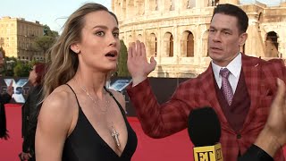 John Cena CRASHES Brie Larson's Fast X Interview (Exclusive)