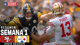 San Francisco 49ers vs. Pittsburgh Steelers | Semana 1 NFL 2023 | NFL Highlights Resumen en español
