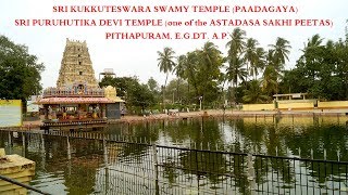 PITHAPURAM SRI KUKKUTESWRA SWAMY and SRI PURUHUTIKA DEVI TEMPLES.