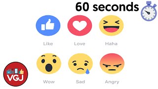 Facebook Reactions in 60 Seconds