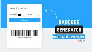 Barcode Generator in HTML CSS & Javascript | Barcode Generator in Javascript | Js Barcode Api
