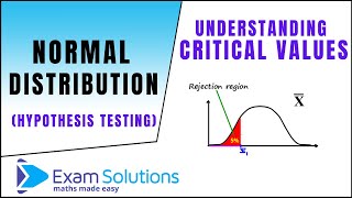 Understanding Critical values (Hypothesis testing for Normal Distribution) | ExamSolutions