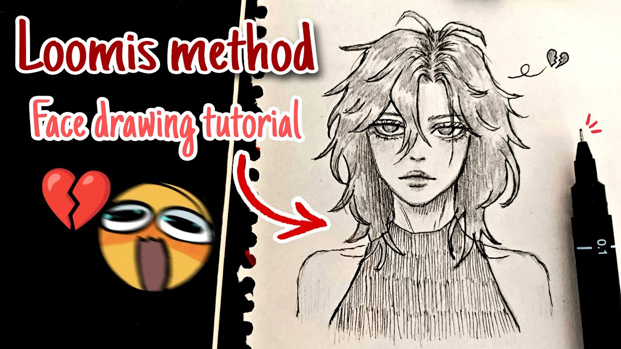 How To Draw A Face Using Loomis Method | Step By Step Face Drawing ...