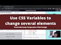 Use CSS Variables to change several elements at once (Basic CSS) freeCodeCamp tutorial