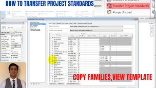 How To Transfer Project Standards in Revit | Copy View Template Families from other Projects