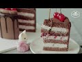 체리 초콜릿 케이크 만들기 cherry chocolate cake recipe cooking tree