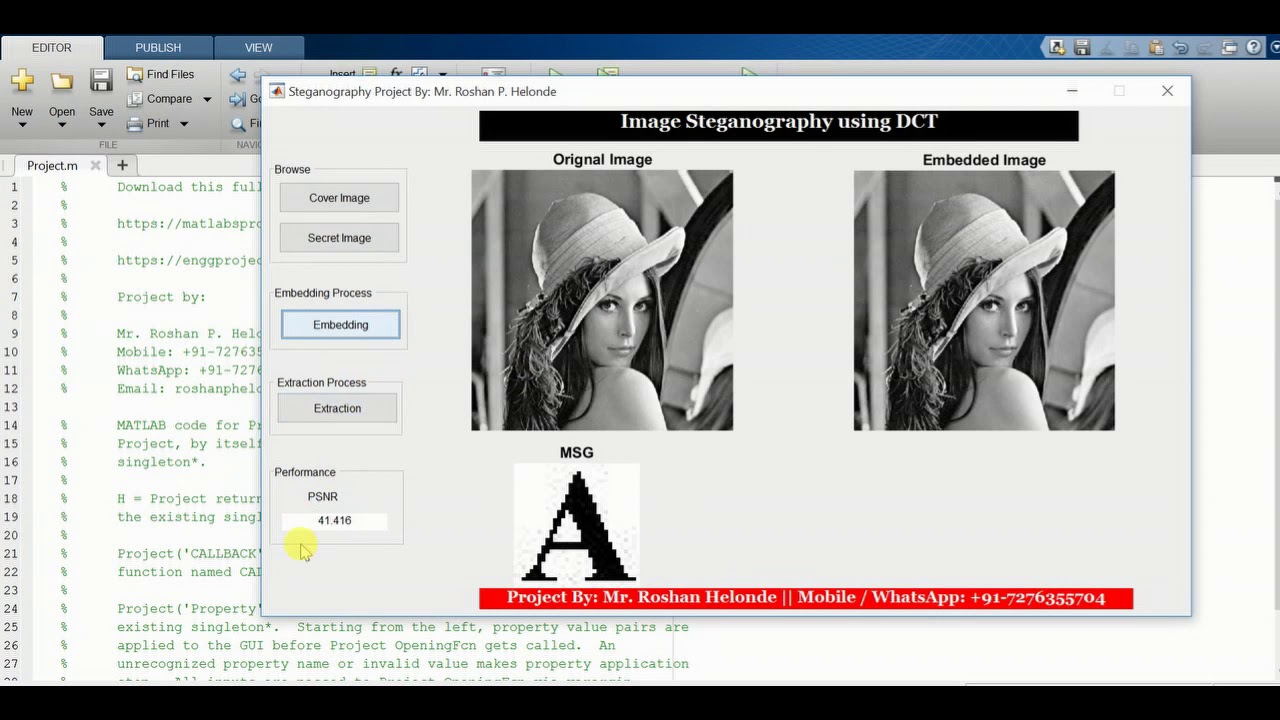 Image Steganography Using DCT Matlab Project Source Code - YouTube