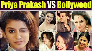 priya prakash varrier funny video || bollywood REACTION ON PRIYA PRAKASH VARRIER