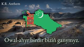 "Garaşsyz, Bitarap Türkmenistanyň Döwlet Gimni" Turkmenistan National anthem (Tm/Na) 🇹🇲🇹🇲