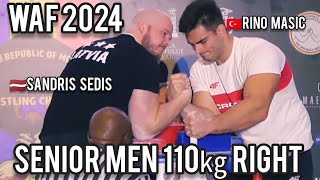 【WAF世界アームレスリング選手権大会 2024】シニア男子 -110㎏級ライトハンド/World Championships 2024 Senior Men 110㎏ Right Arm