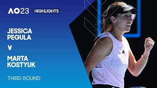 Jessica Pegula v Marta Kostyuk Highlights | Australian Open 2023 Third Round