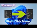 How to bring back old style Windows Right Click pop up menu on Windows 11