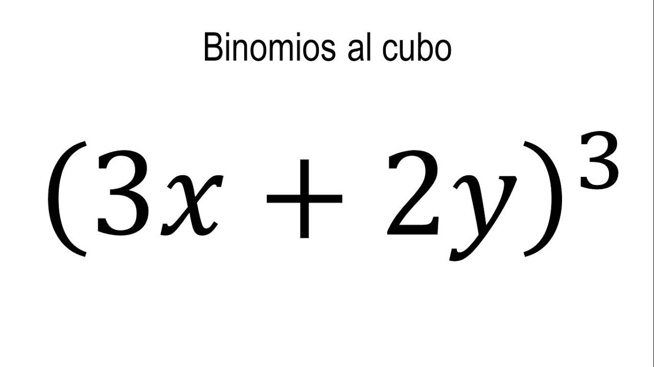 Productos Notables | Binomio Al Cubo | Ejemplo 1 - YouTube