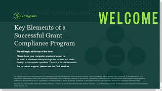 Key Elements of a Successful Grant Compliance Program