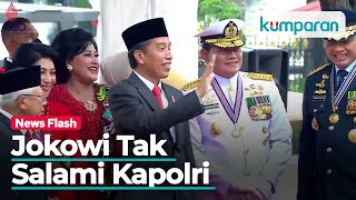 Jokowi Tak Salami Kapolri Saat HUT TNI