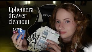 ASMR: Ephemera drawer cleanout