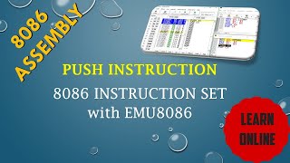 PUSH & POP Instruction | 8086 Instruction set with emu8086 | PUSH & POP Example in emu8086