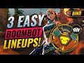 3 SIMPLE RAZE Boombot Lineups For BIND! - Valorant #Shorts