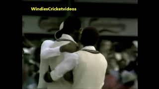 Joel Garner  Milton Small  Roger Harper  Malcolm Marshall bowling vs England 1984