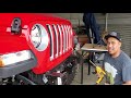 installing the motobilt front bumper on the 2020 jeep jl